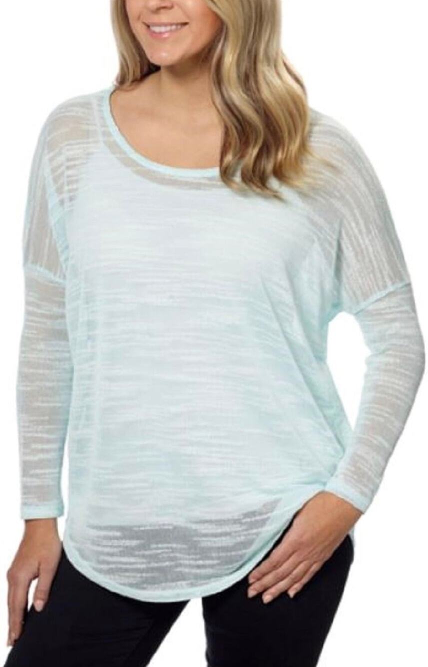 Olive & Oak | Aqua Sheer Textured Knit Top